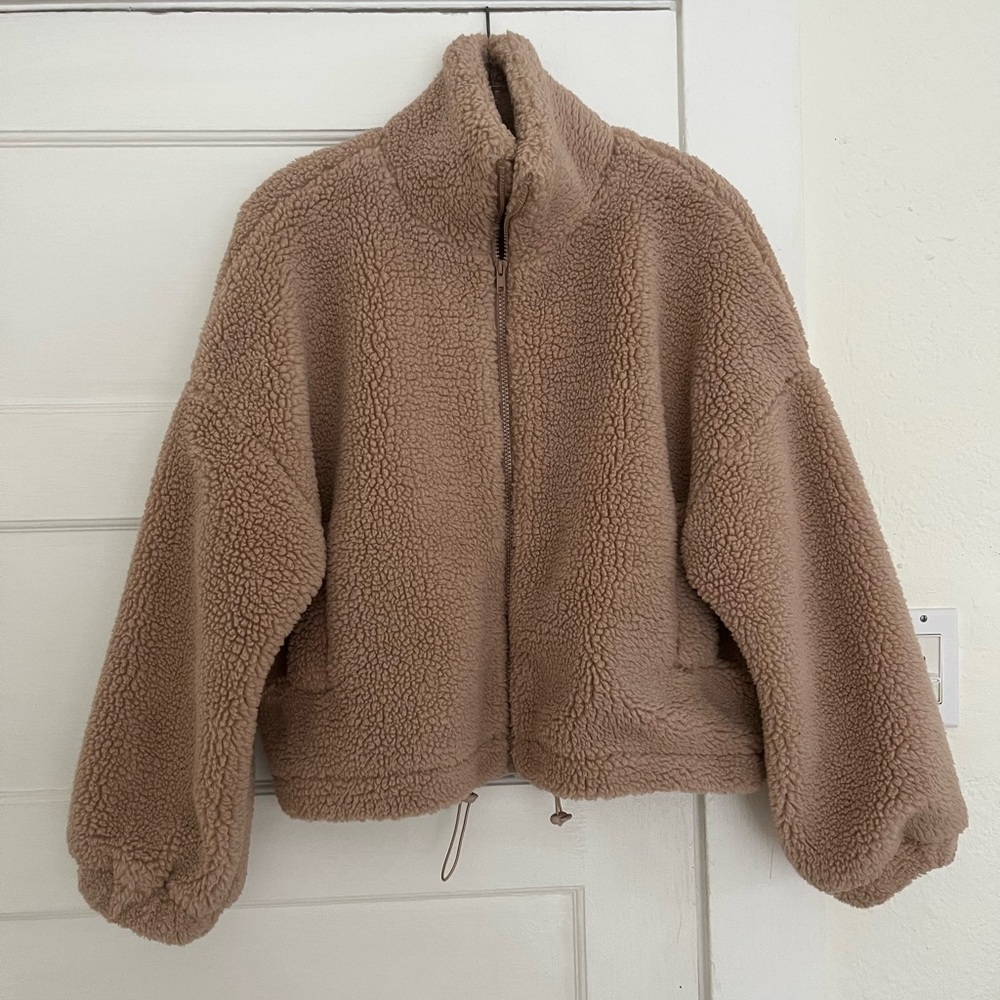 Camel color Sherpa jacket by Miss Love . Size Small